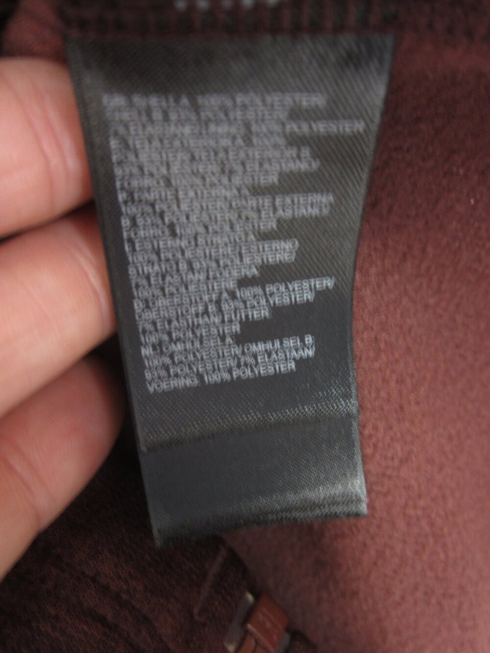 The North Face Men’s L Canyonlands Full Zip Maroon Heather Fleece Hoodie Jacket - Picture 7 of 9
